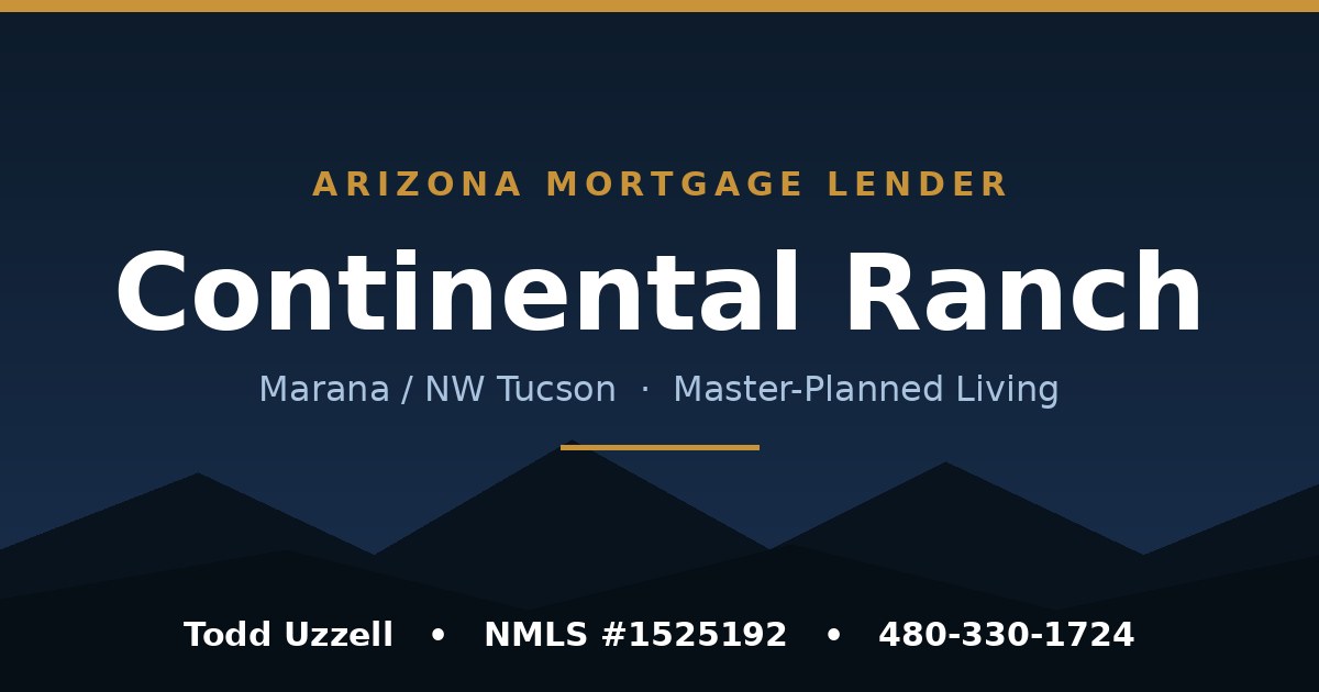 Continental Ranch Arizona master-planned community mortgage services